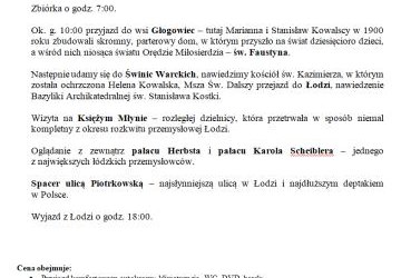 Pielgrzymka śladami św. Siostry FAUSTYNY